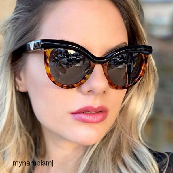 2 Stück Mode Luxus Designer Cats Eye Sonnenbrille Augenbrauen 2022 neuer Trend Sonnenbrille personalisierte Sonnenbrille konkave Form