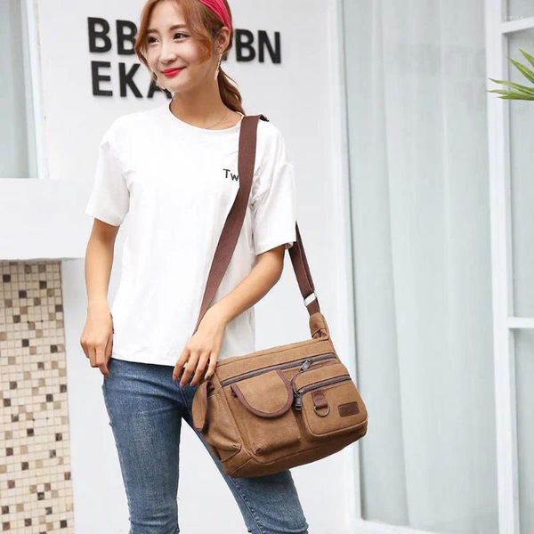 Bag tuval crossbody el çantası sıradan erkekler büyük kapasiteli seyahat omuz messenger molası hantal kullanışlı taşıma