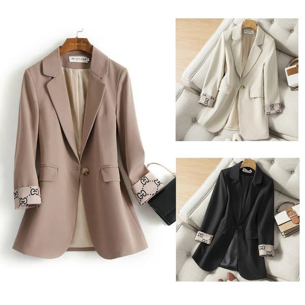 Damenanzüge Spring Herbst High-End Blazer Frauen Mode Langarm Business Koreanische Version Arbeit Büro Freizeitmäntel 2024 Herbstsaison Loose Casual Anzugjacke