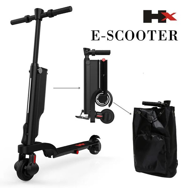 HX X6 Katlanır Elektrikli Scooter İki Tekerlek Scooter Mini Protable Sırt Çantası Exoter Bike Ebike 240306