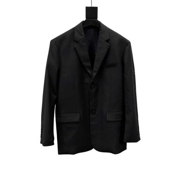 Tasarımcı B Family'nin 24FW gündelik trendinin doğru versiyonu gevşek fit siyah minimalist takım elbise hem erkekler hem de kadınlar için 0c8m