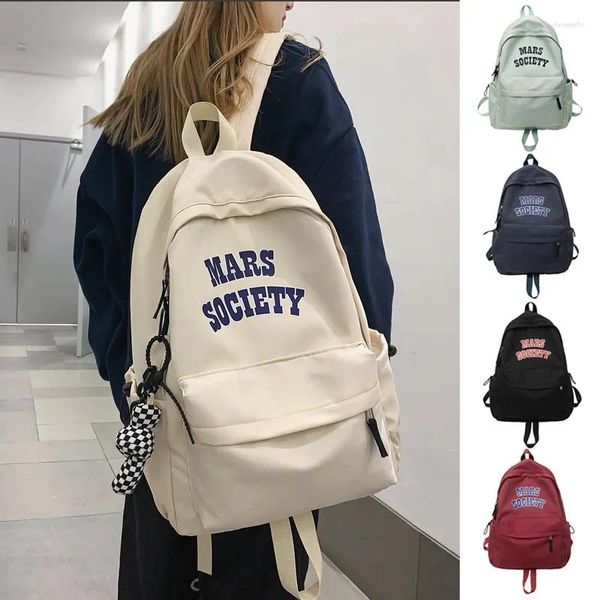 Zaino unisex moda coreano nylon studenti tendenza giapponese lettera zainetto femminile casual viaggio di grande capacità