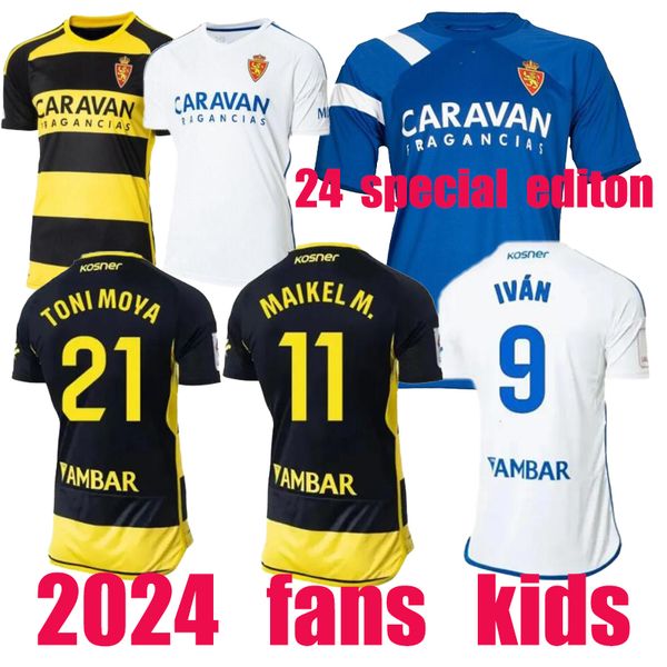 Футбольные майки Real Zaragoza 2023 2024, специальная серия Negredo camisetas de futbol ALEX BERMEJO Cala CAMISETA 23 24, мужская детская форма, футбольные рубашки SOBRINO Cadiz