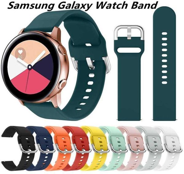 Pulseira de relógio de silicone macio, pulseira para samsung galaxy watch active 42mm gear s2, pulseiras esportivas para huami amazfit bipamazfit 26010793