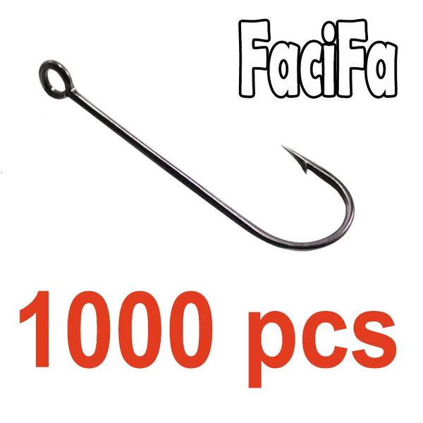 1000 pz Crazy Fish Rotondo Piegato Gancio Congiunto Gambo Lungo Grande occhiello amo da pesca Per Spinner Fishing Lure Spoon 240312