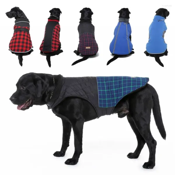 Abbigliamento per cani Giacca morbida e calda per cani da compagnia Gilet impermeabile in poliestere/pile Cappotto di carica Frangivento Abbigliamento invernale da esterno