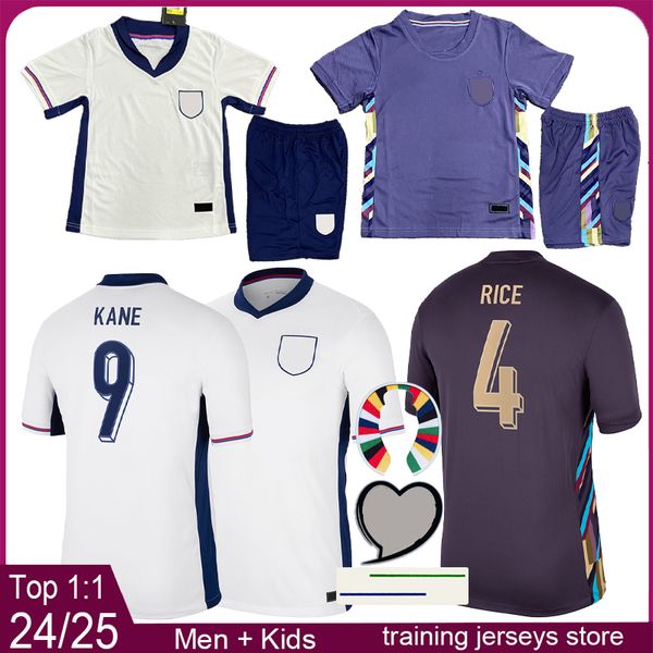 Novas camisas de futebol 2024 2025 EnglandS homens camisa de futebol crianças kits de futebol 24 25 BELLINGHAM SKA RASHFORD STERLING GREALISH KANE Mens camisas