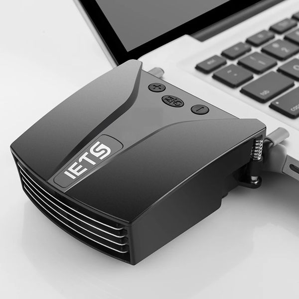 IETS USB-Laptop-Lüfter, Kühler mit Temperaturanzeige, Notebook-Kühler, schnelle Kühlung, einstellbare Geschwindigkeit, automatische Temperaturerkennung, 240314