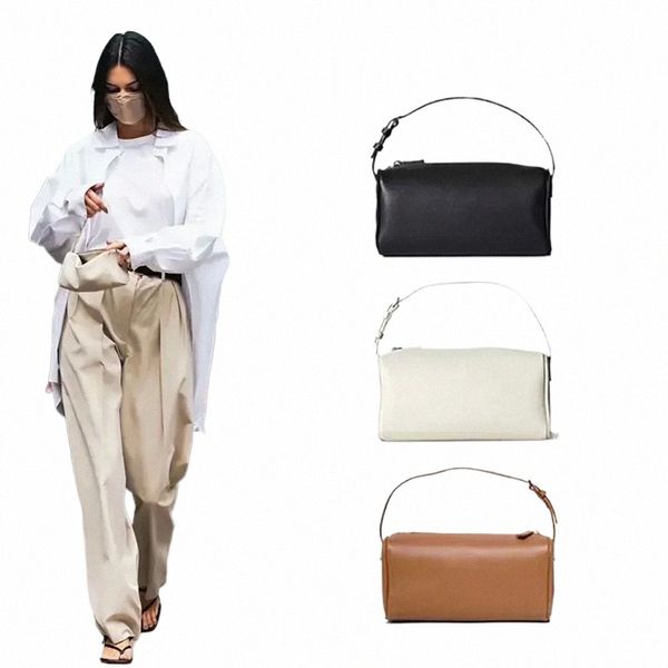 The Row Luxurys Designers Womens Fi Bolsa e Bolsa Underarm Sacos de Ombro Strap Branco Mens Travel Square Lunch Bag Embreagem Lolita Crossbody Tot N79K #