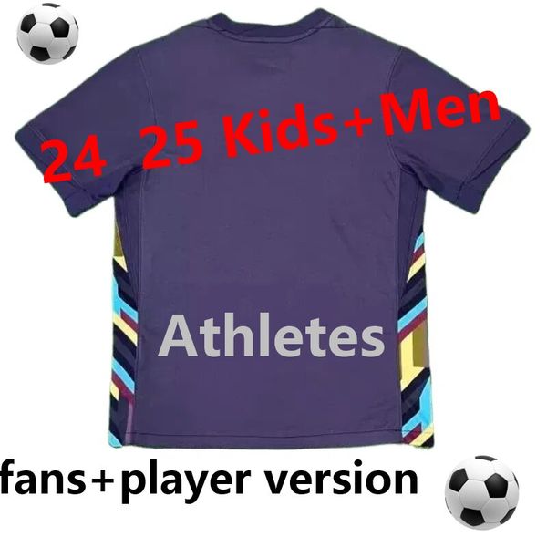 23 24 Campeonato Europeu BELLINGHAM Inglaterra jersey RICE SKA camisa de futebol em casa e fora de casa RFODEN STONES kit de fãs de futebol infantil masculino