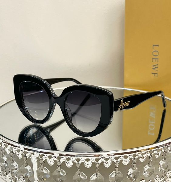 Luxuriöse Loewf-Sonnenbrille für Damen, Cat-Eye-Polarisationsbrille für Herren, Blechrahmen, UV-Schutz-Sonnenbrille