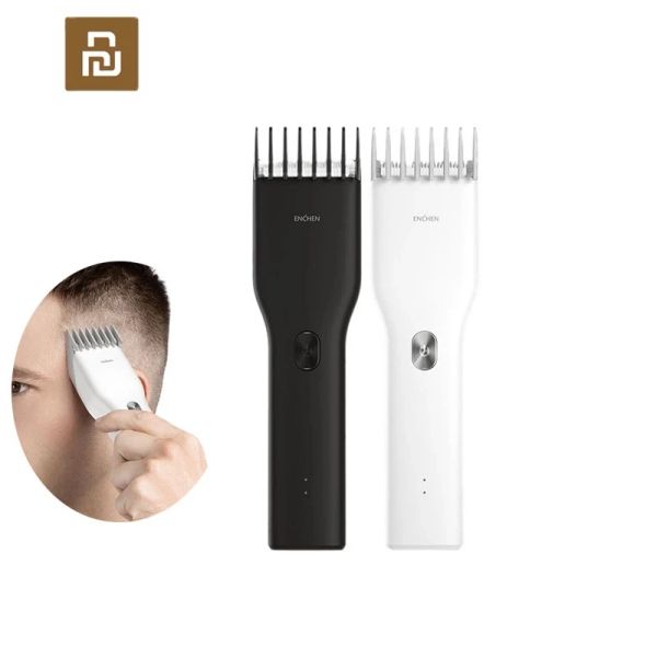 Controle youpin enchen boost usb máquina de cortar cabelo elétrica duas velocidades cortador cerâmica cabelo carregamento rápido aparador cabelo crianças máquina de cortar cabelo