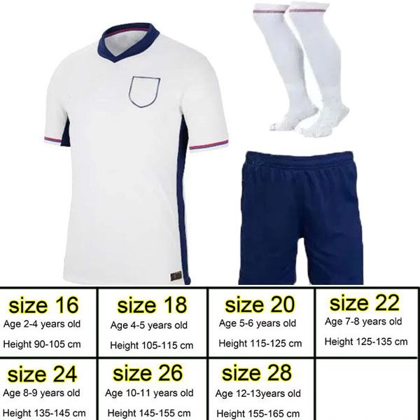 2024 Englands Bellingham Camisa de futebol Euro Cup National Team Soccer Jerseys para homens e crianças Kits de futebol 383