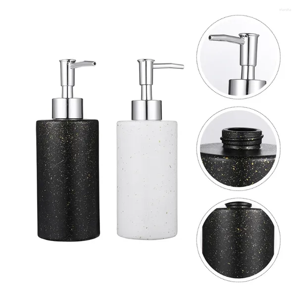 Garrafas de armazenamento 2 Pcs Handwashing Fluid Shampoo Garrafa Dispensador de Água Press Tipo Embalagem Vidro Vazio