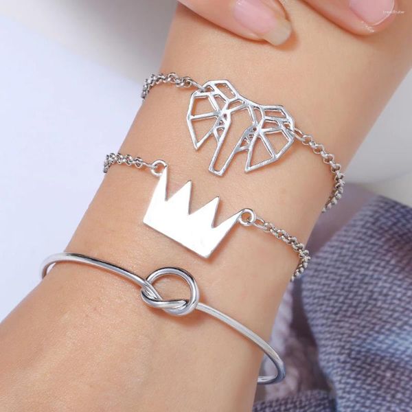 Charm Armbänder MINHIN Mehrere Stile Perlen Armband Set Für Frauen Böhmischen Marmor Stein Handgemachte Quaste Seil Kette Party Schmuck