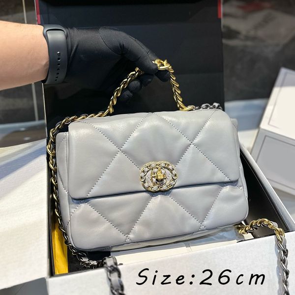 CC Crossbody Designer Bead Beald Bag Sques Женщина сумочка роскошная красная сумка 19 сумки Classic Model 21 или 26 см. Золотая цепочка Летние подарки.