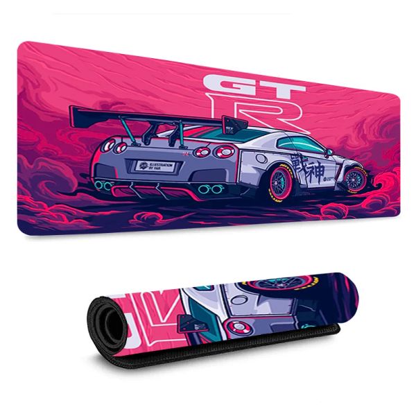 Pads Rutschfestes Mousepad Super Coupe Mauspad mit Rastkante PC-Gamer-Teppich GTR Gummi-Computer-Schreibtischmatten Individuelles Design XXL-Tastaturmatte