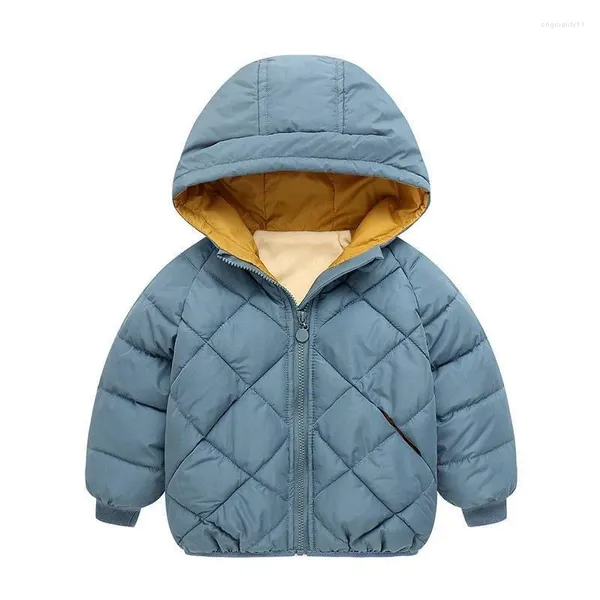 Giubbotti 2-8T Bambino Bambino Neonato Ragazze Abiti invernali Calda giacca spessa per neonato Cappotto con cappuccio a maniche lunghe Piumino per bambini