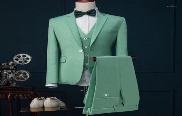 Men039s Abiti Blazer 2021 Ultimi Disegni della Mutanda del Cappotto Verde menta Abito da uomo Slim Fit 3 pezzi Elegante smoking personalizzato Sposo Prom Bla6070545