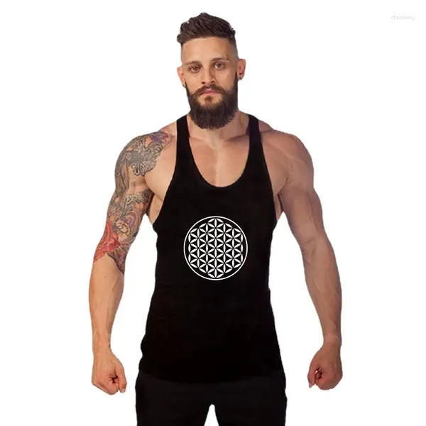 Herren-Tanktops für Herren, Designer-Fitness-T-Shirt-Kleidung für Herren 2024 Be Tie Dye Mandala Herren