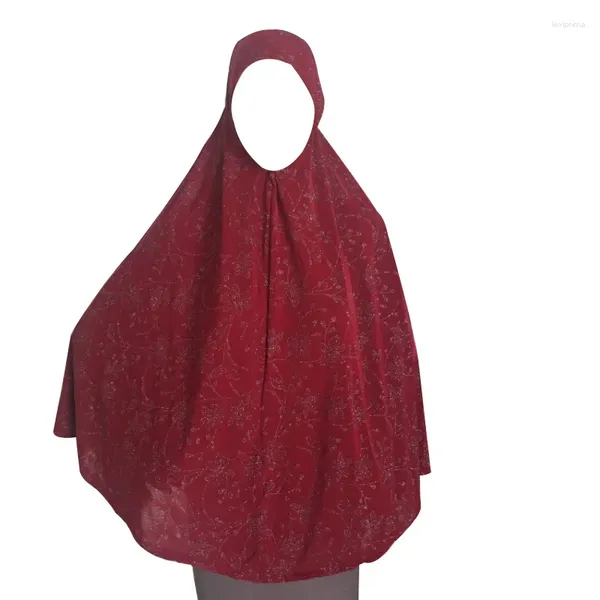 Ethnische Kleidung Hijabs GUMMIDRUCK Große Größe 105 95 cm Muslimische Mode Turban Hijab für Frauen