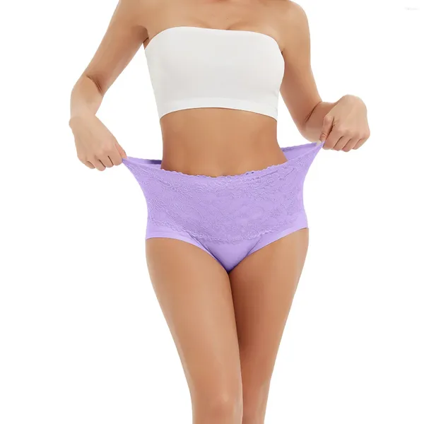 Damenhöschen, hochelastisch, Bauchkontrolle, hohe Taille, Shapewear-Slip, einfarbig, Unterwäsche, Spitze, Modis, Unterhose, Calzones Para Mujer