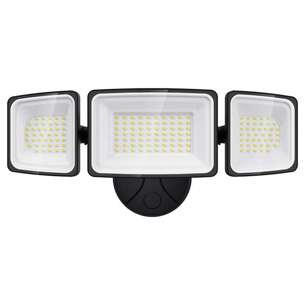 Onforu 100W Lights 9000LM Super Bright Flood Outdoor, IP65 Impermeabile LED Proiettore per esterni con 3 teste regolabili, 6500K Luce di sicurezza esterna bianca per