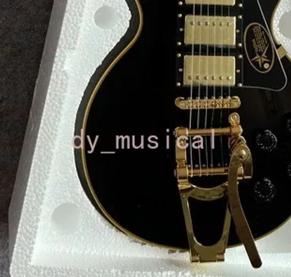 VENDA Top Quality acabamento corpo preto Le s p padrão PERSONALIZADO Guitarra Elétrica TRANSPORTE RÁPIDO a3