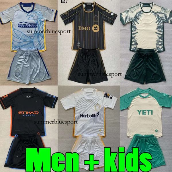 MLS 2024 2025 Charlotte St. Austin Atlanta FC Camisas de futebol 24 25 LA Galaxy HOME Away Los Angeles Orlando City Portland Timbers Homens Crianças Camisa de futebol