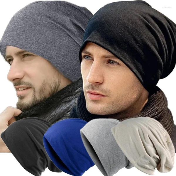 Berretti in cotone Slouchy Beanie Caps Inverno Caldo Morbido Leggero Impilabile Berretto a maglia lavorato a maglia Donna Uomo Moda Causale Hip Hop Berretti Cappello