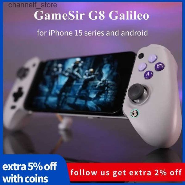 Controladores de jogo joysticks gamesir g8 galileo gamepad tipo C controlador de jogo móvel com hall efet stick para iphone 15 android ps play remoto cloud gamey240322