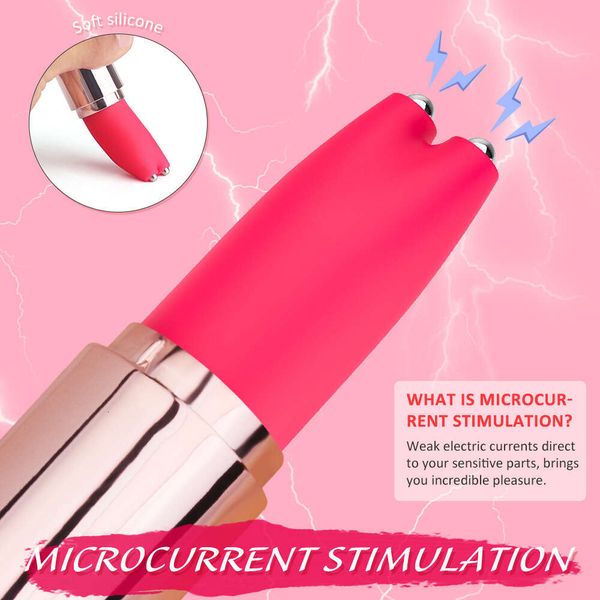 9 modos vibradores choque elétrico mini bala vibrador clitóris estimulador g-ponto portátil batom masturbador massagem brinquedos sexuais para mulher 2024