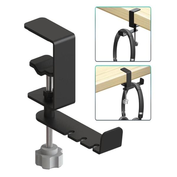 Altri accessori per computer Cuffie da gioco Ganci in metallo Supporto con morsetti per bracci girevoli regolabili Design sotto la scrivania Adatta Cli integrato Ot8Dw