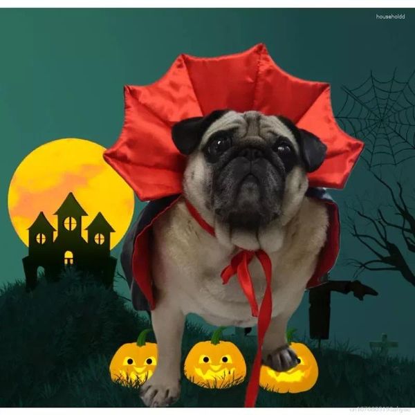 Hundebekleidung Halloween-Haustier-Kostüme, niedlicher Cosplay-Vampir-Umhang für kleine Katzen, Kätzchen, Welpen, Kleid, Kawaii-Kleidung, Zubehör