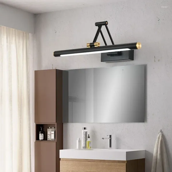 Lâmpada de parede espelho do banheiro luz frontal para baixo balanço ajustável led arandela acrílico abajur foyer decoração luminária
