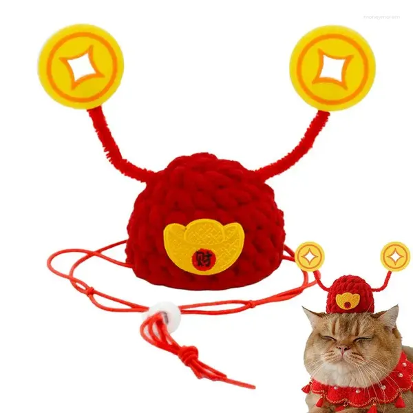 Trajes de gato 1 pcs de Deus Riqueza Chapéu Pet Ano Estilo Chinês Headwear Design Atraente Celebração para Festival