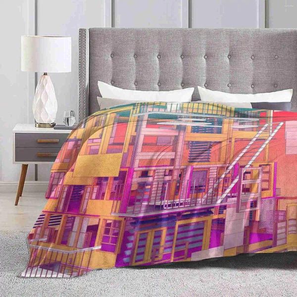 Одеяла Строящие Облака Новейшие Супер Мягкие Теплые Легкие Тонкие Одеяла Архитектура Абстрактные