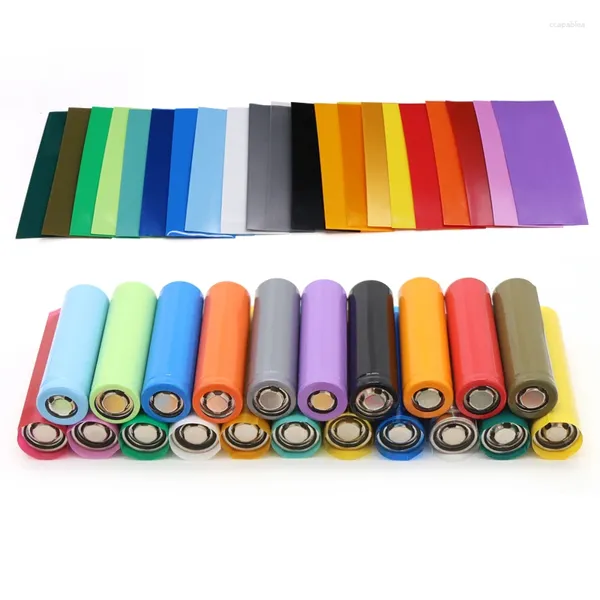 Depolama torbaları 100pcs Renkli PVC Pil Koruyucu Kılıf Kalın Plastik Isı Shrink Film Yalıtım Anti Elektrik Ambalaj Çantası