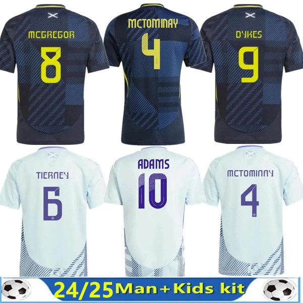 Escócia 2024 Camisa de futebol Copa Euro Scottish 24/25 Kit Kit Kit Kit de Jerseys de futebol de futebol