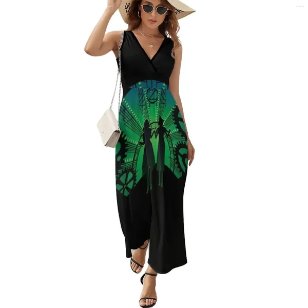 Lässige Kleider Zwei Hexen Ärmelloses Kleid Sommer Damenbekleidung für Frauen 2024