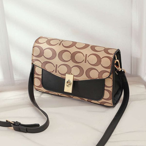 Bolsa crossbody designer best-seller marca de qualidade bolsa feminina nova presbiopia contraste cor bloqueio fivela ombro único