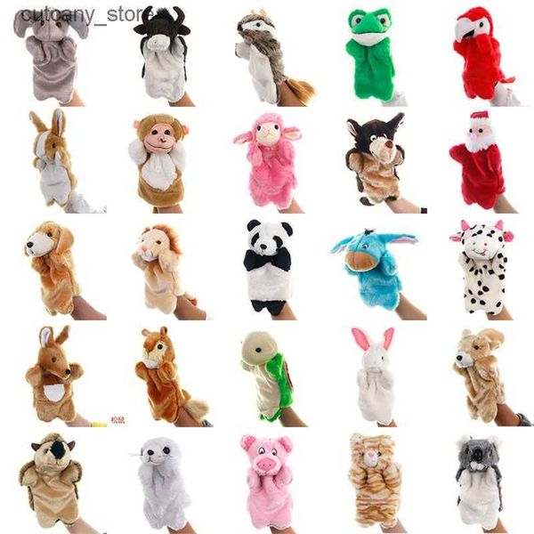 Animali di peluche ripieni Burattino a mano per animali Bambino educativo Cartone animato Peluche Finta di raccontare una storia Bambola morbida Peluche ripiene Fidget Regali di compleanno per bambini L240322