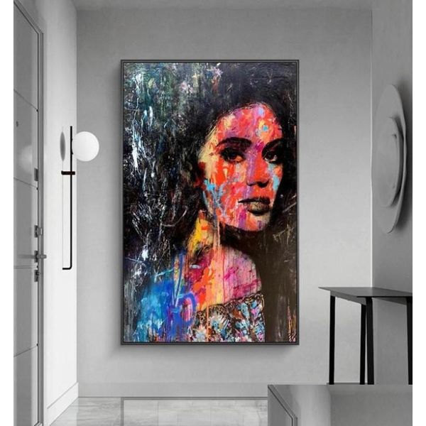 Pinturas Abstract Woman Iti Art Canvas na parede Pôsteres e impressões Imagem moderna para sala de estar Drop Delivery Home Garden Arts Dhrth