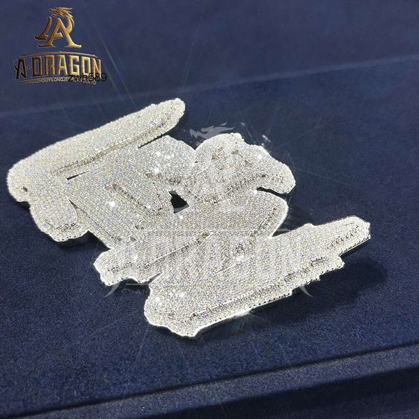 Designerschmuck Hip Hop S925 VVS Moissanit Neues Design 14 K gefüllt Custom Pass Diamond Tester 925 Silber Kompass Iced Out Rosévergoldung Anhänger