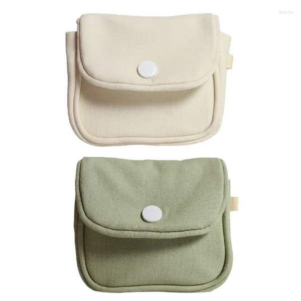 Sacos de armazenamento elegante bolsa de moeda bolsa de lona mini fone de ouvido fone de ouvido utilitário de maquiagem para compras e esportes