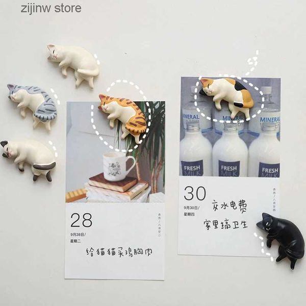 Imãs de geladeira Bonito pequeno animal adesivos decorativos 3D refrigerante magnético dos desenhos animados magnético Y240322