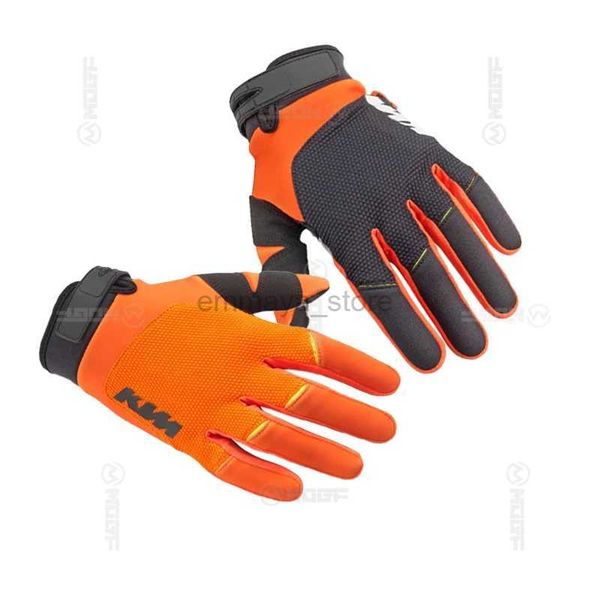 Fahrradhandschuhe Neue Touchscreen-Moto-Motorradhandschuhe für Reday zum Rennen Mountainbike MX-Handschuh Orange Motocross-Fahrradhandschuhe Größe S-XXL 240322