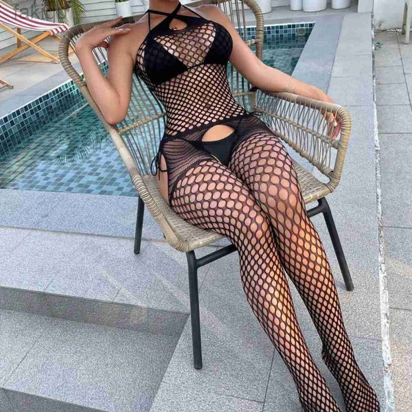 Set sexy hot sexy tuta a rete donna crotchless collant porno lingerie signore bodystocking completo vestiti erotici in rete discoteche set sesso 24322