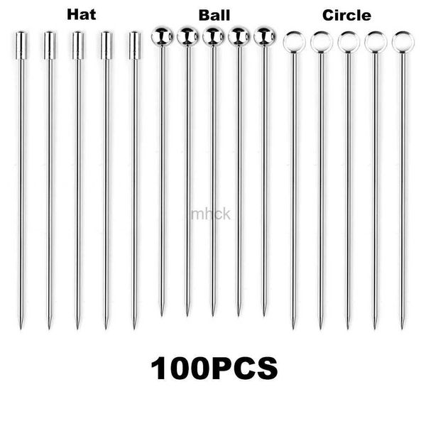 Барные инструменты Бесплатная доставка 100 шт. Коктейльная палочка из нержавеющей стали Фруктовые палочки Барные инструменты Палочки для перемешивания напитков Выбор для мартини Набор для вечеринок из 100 240322