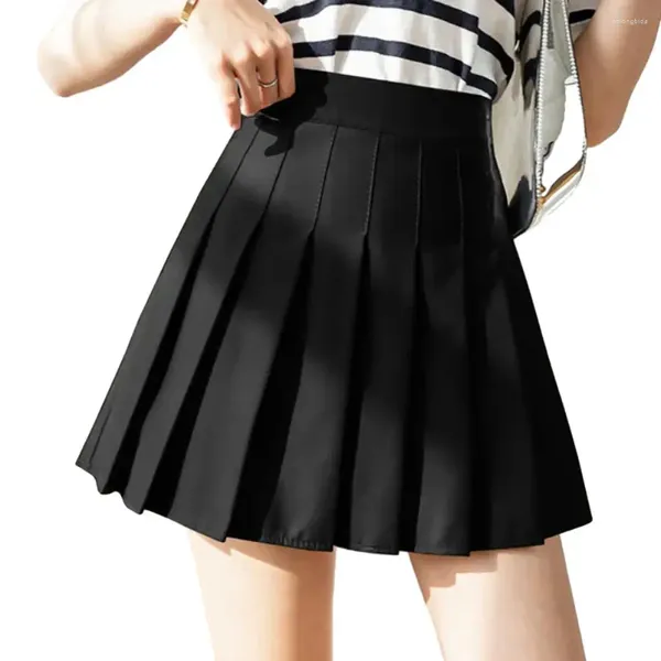 Юбки брендовые плиссированные короткая юбка мини-полиэстер XS-XXL трапециевидной формы с высокой талией JK для вечеринок для женщин и девочек